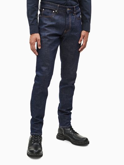 Calvin Klein Ruhák HU566444 | Calvin Klein CKJ 058 Slim Tapered Selvedge Férfi Farmernadrág Kék